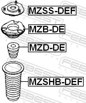 FEBEST Suspension Strut Support Mount (MZSS-DEF)