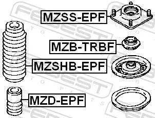 FEBEST Suspension Strut Support Mount (MZSS-EPF)