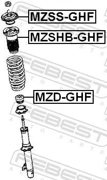 FEBEST Suspension Strut Support Mount (MZSS-GHF)
