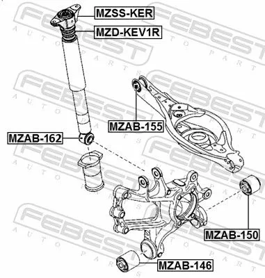 FEBEST Suspension Strut Support Mount (MZSS-KER)