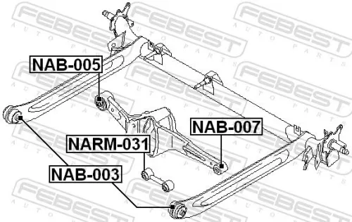 FEBEST Mounting, control/trailing arm (NAB-005)