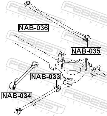 FEBEST Mounting, control/trailing arm (NAB-034)