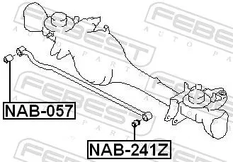 FEBEST Mounting, control/trailing arm (NAB-057)