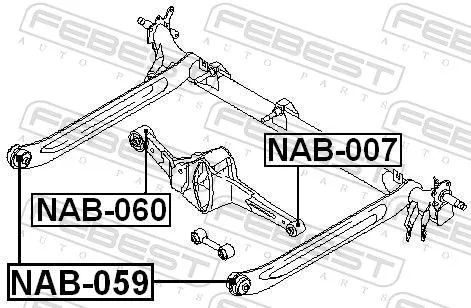 FEBEST Mounting, control/trailing arm (NAB-060)