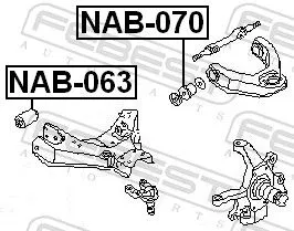FEBEST Mounting, control/trailing arm (NAB-070)