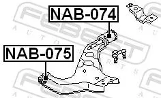 FEBEST Mounting, control/trailing arm (NAB-075)