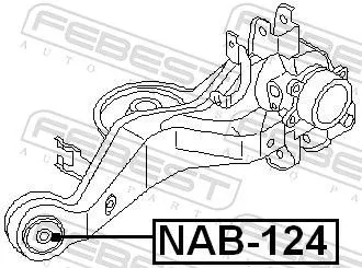 FEBEST Mounting, control/trailing arm (NAB-124)