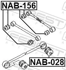 FEBEST Mounting, control/trailing arm (NAB-156)