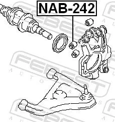 FEBEST Mounting, control/trailing arm (NAB-242)