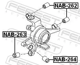 FEBEST Mounting, control/trailing arm (NAB-262)