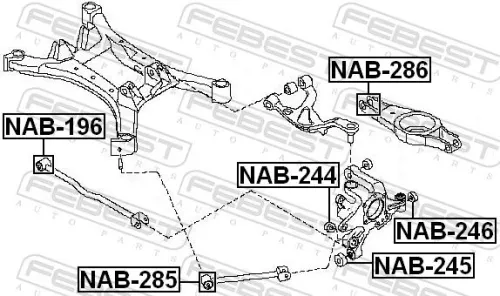 FEBEST Mounting, control/trailing arm (NAB-285)