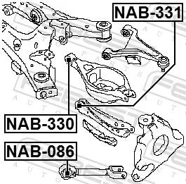 FEBEST Mounting, control/trailing arm (NAB-331)