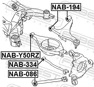 FEBEST Mounting, control/trailing arm (NAB-334)