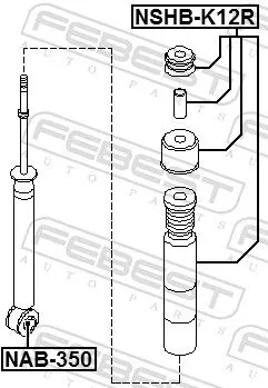 FEBEST Bush, shock absorber (NAB-350)