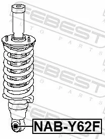 FEBEST Bush, shock absorber (NAB-Y62F)
