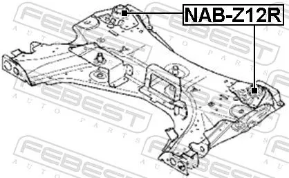 FEBEST Bushing, axle beam (NAB-Z12R)