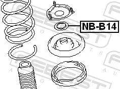 FEBEST Rolling Bearing, suspension strut support mount (NB-B14)
