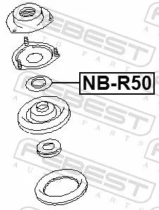 FEBEST Rolling Bearing, suspension strut support mount (NB-R50)