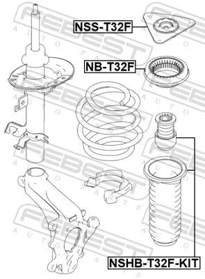 FEBEST Rolling Bearing, suspension strut support mount (NB-T32F)