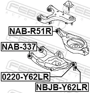 FEBEST Repair kit, supporting/ball joint (NBJB-Y62LR)