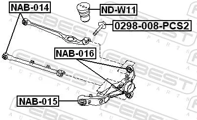FEBEST Rubber Buffer, suspension (ND-W11)