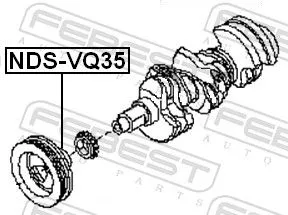 FEBEST Belt Pulley, crankshaft (NDS-VQ35)