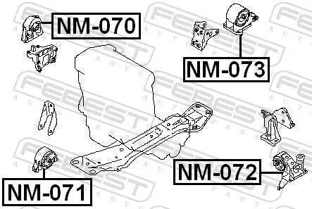 FEBEST Mounting, engine (NM-071)