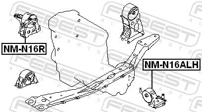 FEBEST Mounting, engine (NM-N16ALH)
