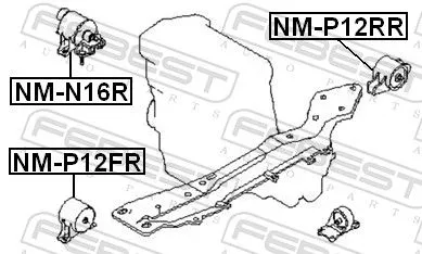 FEBEST Mounting, engine (NM-P12RR)