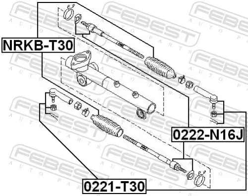 FEBEST Bellow, steering (NRKB-T30)