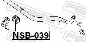 FEBEST Mounting, stabiliser bar (NSB-039)