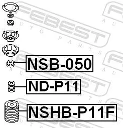 FEBEST Spacer Bush, shock absorber (NSB-050)