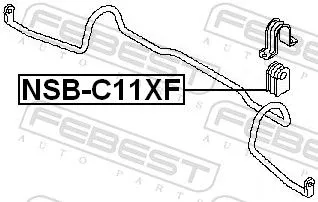 FEBEST Mounting, stabiliser bar (NSB-C11XF)