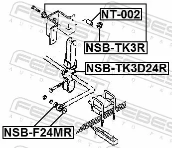 FEBEST Mounting, stabiliser bar (NSB-F24MR)