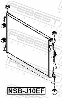 FEBEST Mounting, radiator (NSB-J10EF)