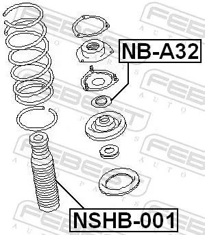 FEBEST Protective Cap/Bellow, shock absorber (NSHB-001)