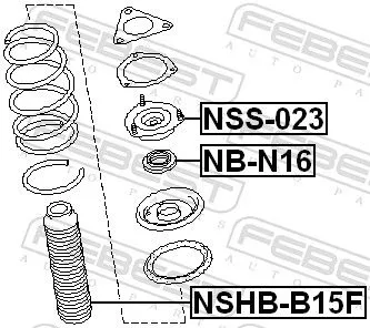 FEBEST Protective Cap/Bellow, shock absorber (NSHB-B15F)