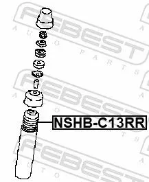 FEBEST Protective Cap/Bellow, shock absorber (NSHB-C13RR)