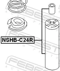 FEBEST Protective Cap/Bellow, shock absorber (NSHB-C24R)