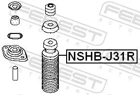 FEBEST Protective Cap/Bellow, shock absorber (NSHB-J31R)