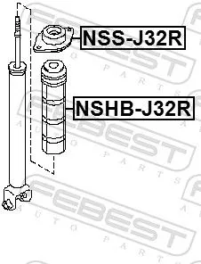FEBEST Protective Cap/Bellow, shock absorber (NSHB-J32R)