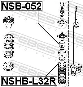 FEBEST Protective Cap/Bellow, shock absorber (NSHB-L32R)