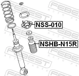 FEBEST Protective Cap/Bellow, shock absorber (NSHB-N15R)