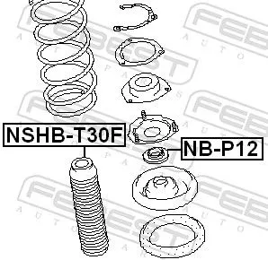 FEBEST Protective Cap/Bellow, shock absorber (NSHB-T30F)
