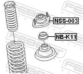FEBEST Suspension Strut Support Mount (NSS-003)
