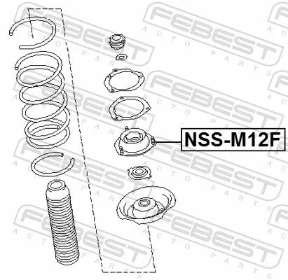 FEBEST Suspension Strut Support Mount (NSS-M12F)