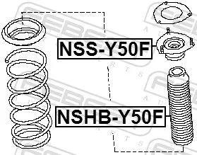 FEBEST Suspension Strut Support Mount (NSS-Y50F)