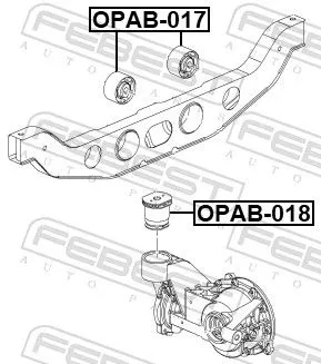 FEBEST Bushing, axle beam (OPAB-017)
