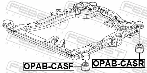 FEBEST Bushing, axle beam (OPAB-CASR)