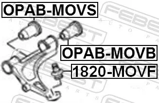 FEBEST Mounting, control/trailing arm (OPAB-MOVS)